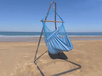 Chaise hamac avec support bleu