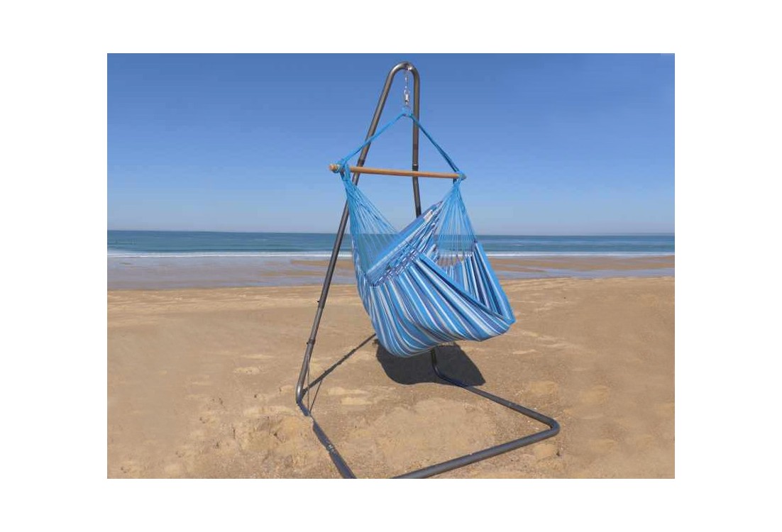 Chaise hamac avec support bleu