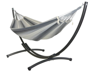 Hamaca con soporte Azteka XXL 3 gris