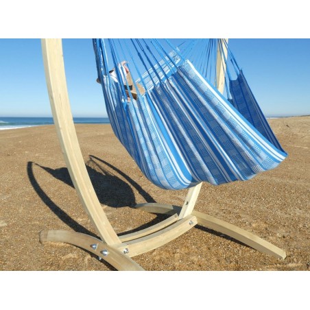 chaise hamac bleu avec support