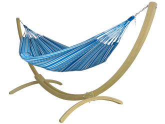 Hamaca con soporte Maya XL polígono turquesa