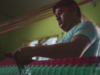 Tissage artisanal de hamacs mexicains
