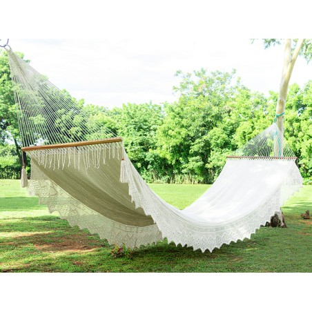 Hamac à barre super géant 11 mètres ecru