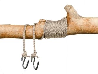 Beige Rope Hammock Hanging Kit