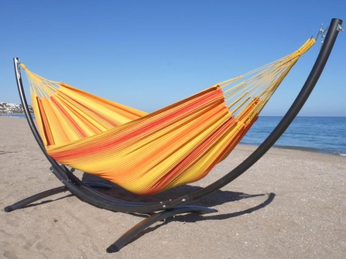 hamac sur pied xxl jaune