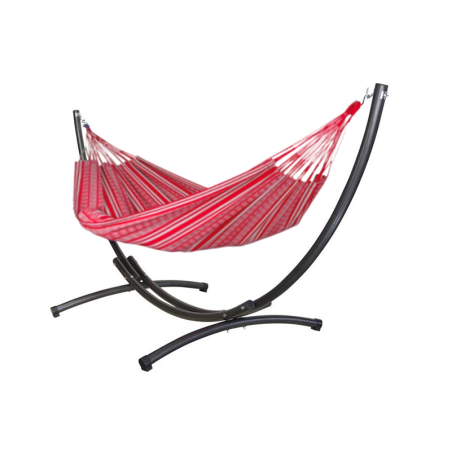 Hamac rouge avec support XL sur fond blanc