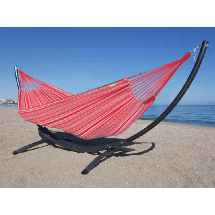 Hamac rouge XL avec support en métal