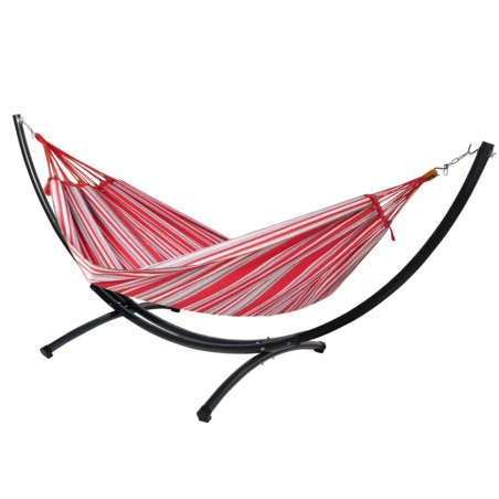 Hamac avec support en métal Azteka XL sur fond blanc