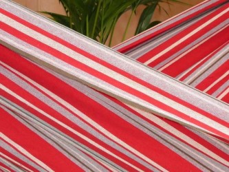 Toile de hamac XL multicolore rouge blanc et gris