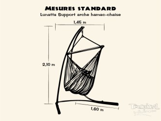 Support en métal de hamac chaise ou fauteuil suspendu, compatible avec les hamacs chaises XL ou XXL