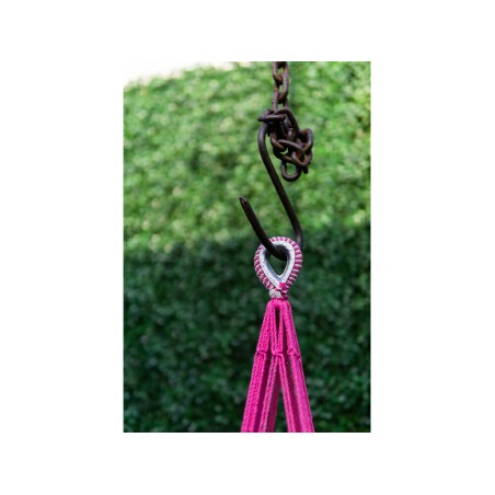 Crochet métallique pour la suspension sécurisée du hamac bébé en macramé