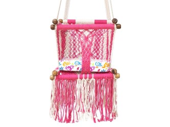 Macramé Baby Hammock Rosado
