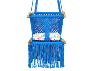 Hamac bébé macramé celeste