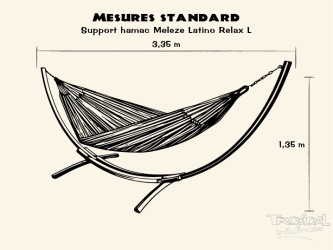Support de hamac o pied de hamac en bois Meleze Latino relax L, compatible avec les hamacs L