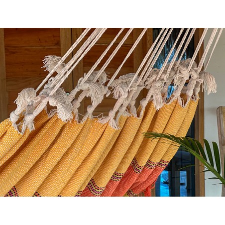 Hamac vénézuélien avec finition en macramé fait main