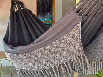 Connexions et cordes renforcées du hamac colombien XXL, couleur naturelle, pour sécurité et durabilité artisanale