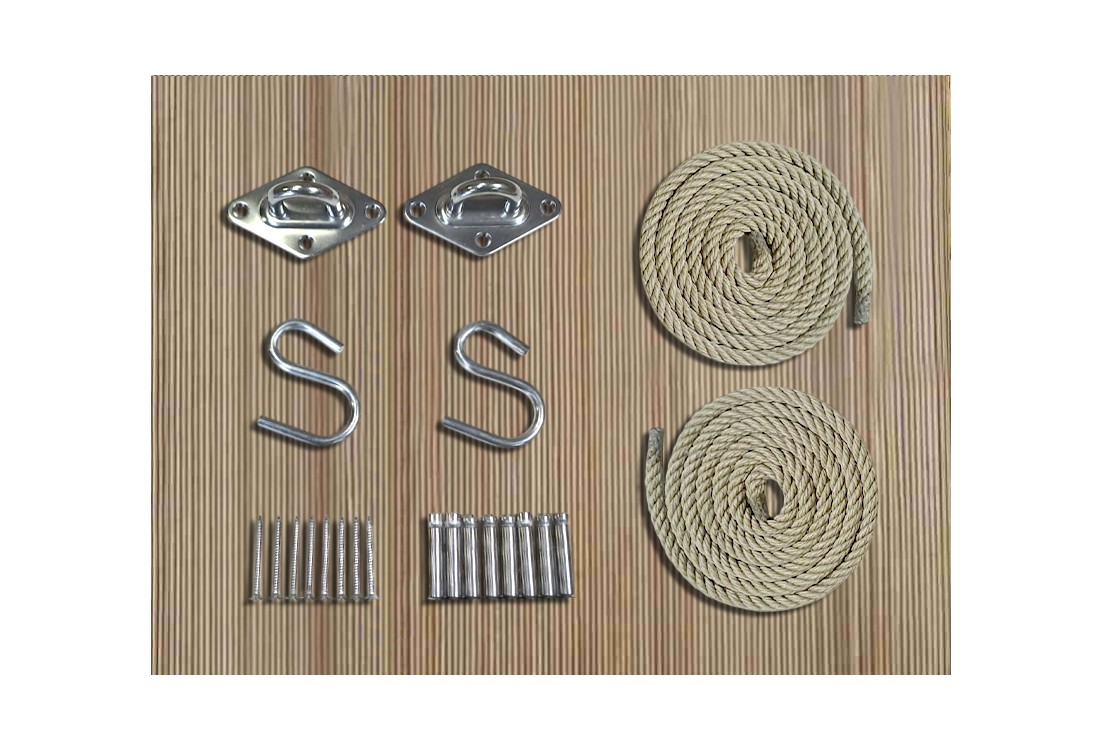 Kit universel tous matériaux,  pour fixer votre hamac sur tous les supports