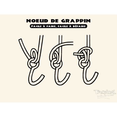 Dessin détaillé d'un nœud de grappin
