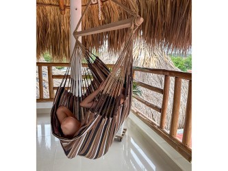 XL Chocolate Gold Hammock Chair
