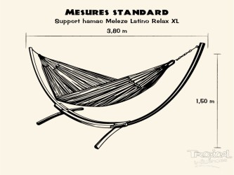 Support de hamac o pied de hamac en bois Meleze Latino relax XL, compatible avec les hamacs XXL