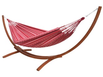Latino XL Polygon Red Freestanding Hammock