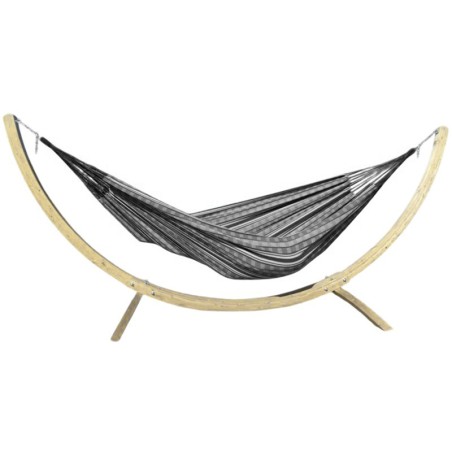 Hamac colombien à rayures noires sur fond blanc