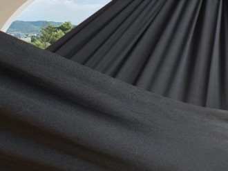 Zoom sur la toile d'un hamac L noir Cloud Black