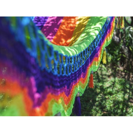 Frange de hamac à barre multicolore Nicaragua taille L
