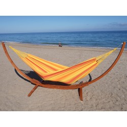 Support hamac en bois L + Mariposa Fuego rouge et orange dans la mer