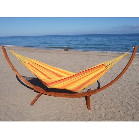 Support hamac en bois L + Mariposa Fuego rouge et orange dans la mer