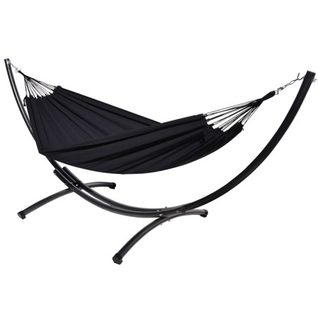 Hamac XL cloud black avec support métallique dans fond blanc