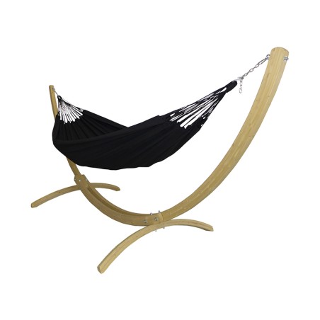 Hamac sur pied Maya XL Cloud Black sur fond blanc