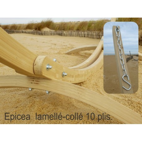 structure hamac bois 