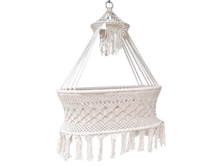 Hamac berceau Cocoon Dreams sur fond blanc, 100% coton