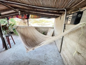 Plan aérien de hamac Moriche avec des lignes brunes