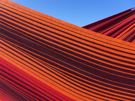 Toile rouge multicolor hamac Barbacoa