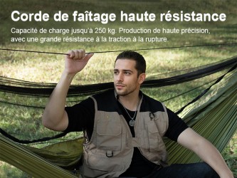 Caractéristiques du hamac : robuste, léger, respirant et adapté à un usage extérieur