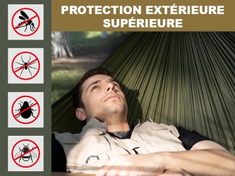 Protection extérieure supérieure avec moustiquaire intégrée contre les insectes