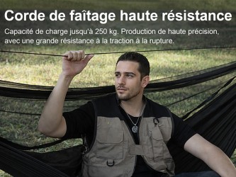 Caractéristiques du hamac : robuste, léger, respirant et adapté à un usage extérieur