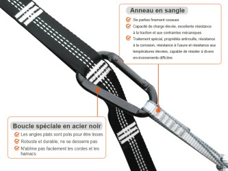 Accessoires de hamac explorer L nylon jaune