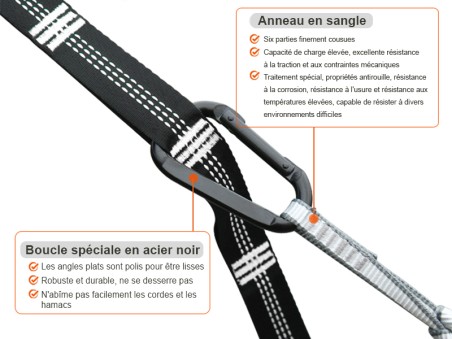 Accessoires de hamac explorer L nylon jaune