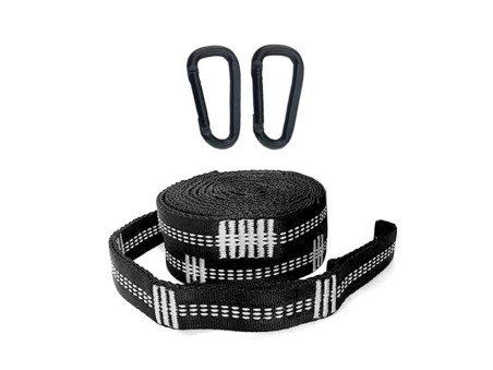 Sangle et mousquettons pour hamac explorer L nylon blanc