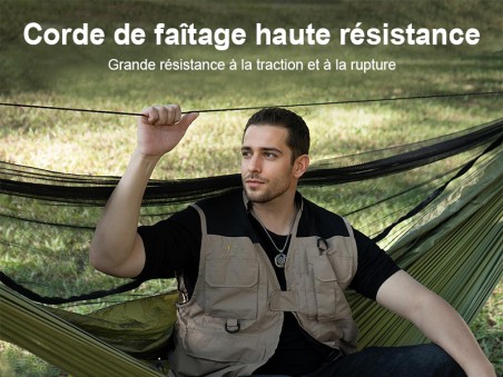 Caractéristiques du hamac : robuste, léger, respirant et adapté à un usage extérieur