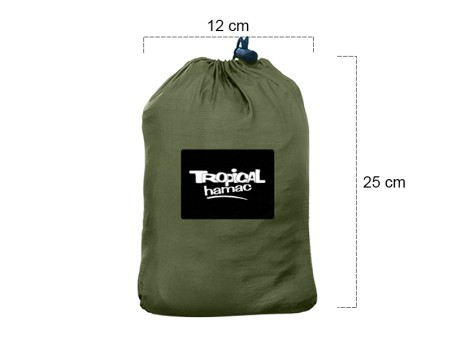 Sac de hamac parachute vert armée avec moustiquaire