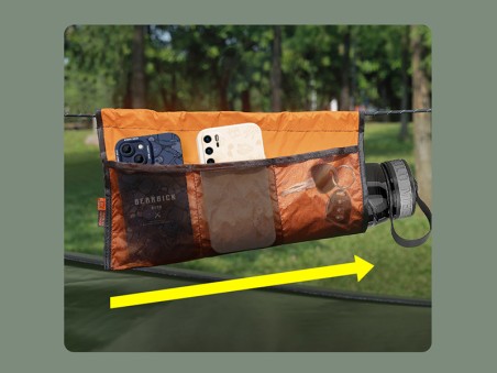 Exemple d'accessoires pouvant être intégrés à un hamac trekking Pro avec moustiquaire