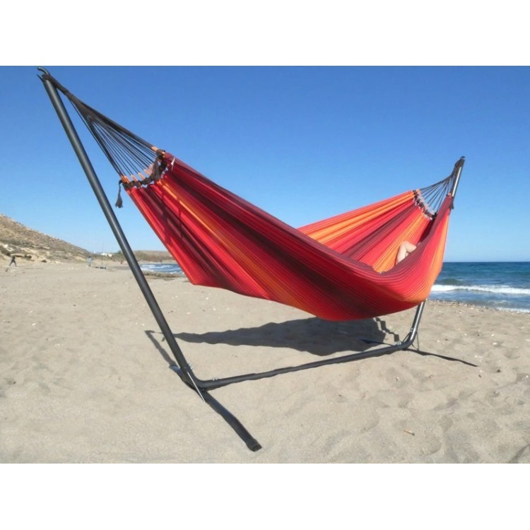 Hamac rouge support metal