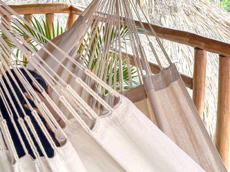 Plan détaillé de hamac chaise XXL ecru