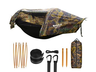 Accessoires de hamac camouflage militaire tout-en-un avec moustiquaire et bâche imperméable
