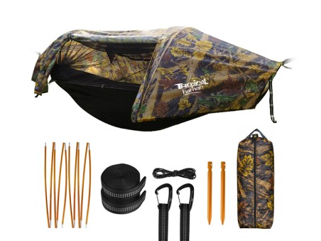Accessoires de hamac camouflage militaire tout-en-un avec moustiquaire et bâche imperméable