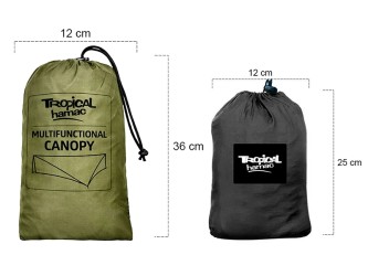 Sac de hamac parachute vert armée avec moustiquaire